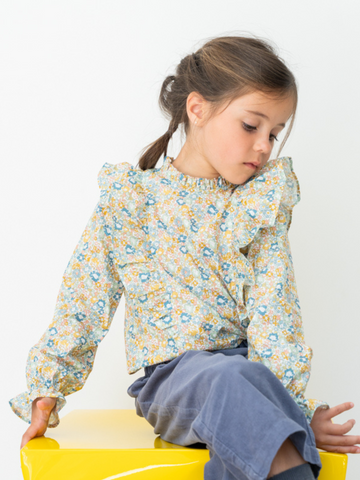 Blusa flores amarillo