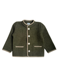 Chaqueta verde austriaca ribete gris