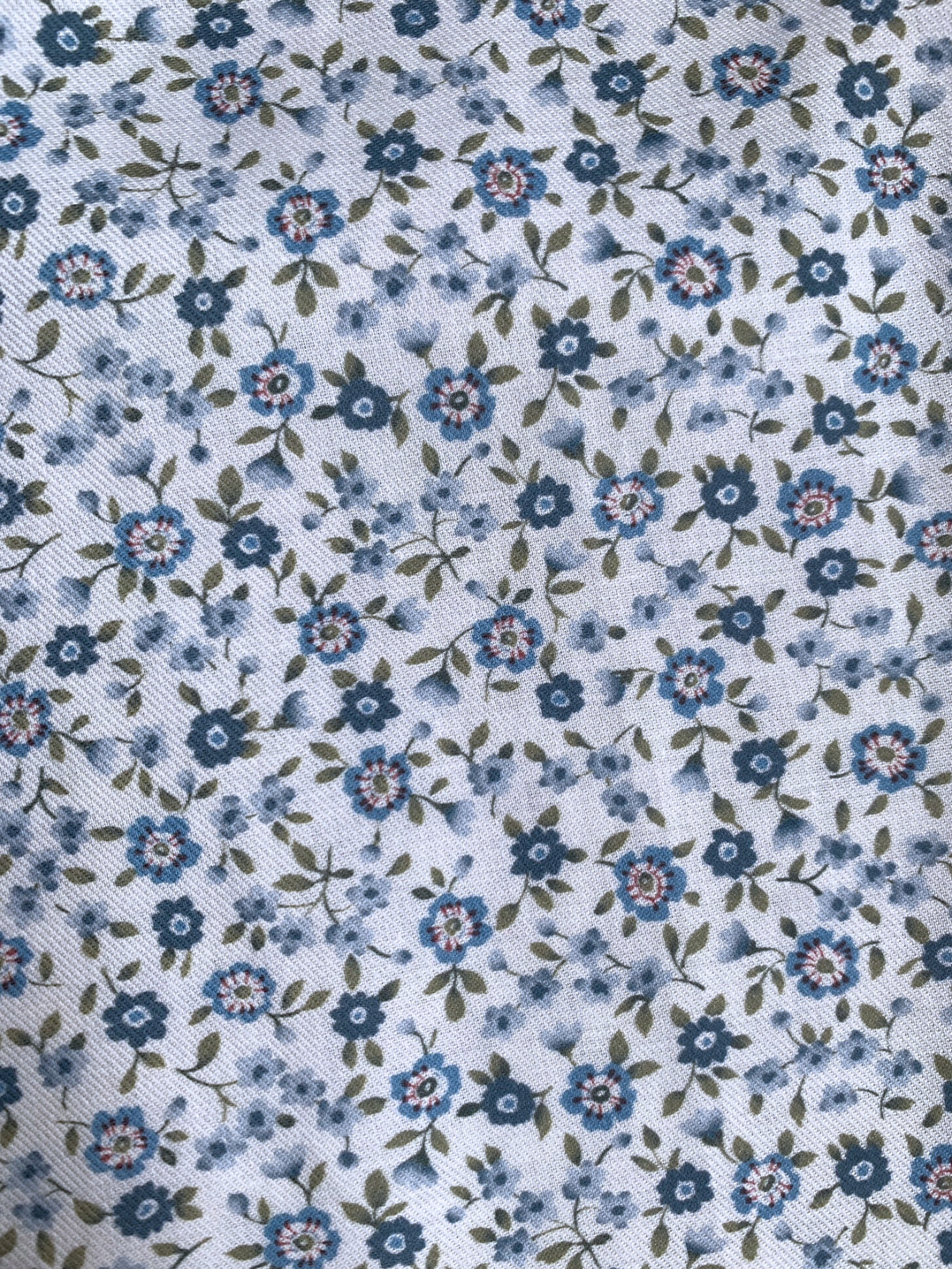 Pijama flores azul