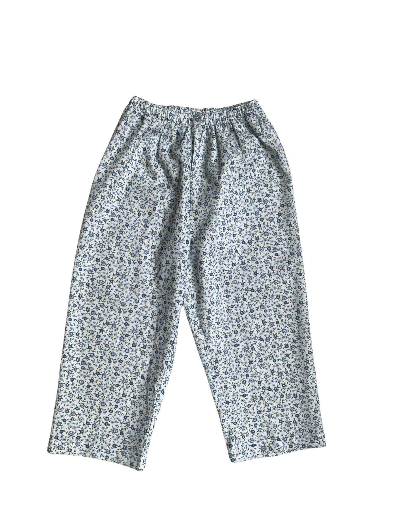 Pijama flores azul