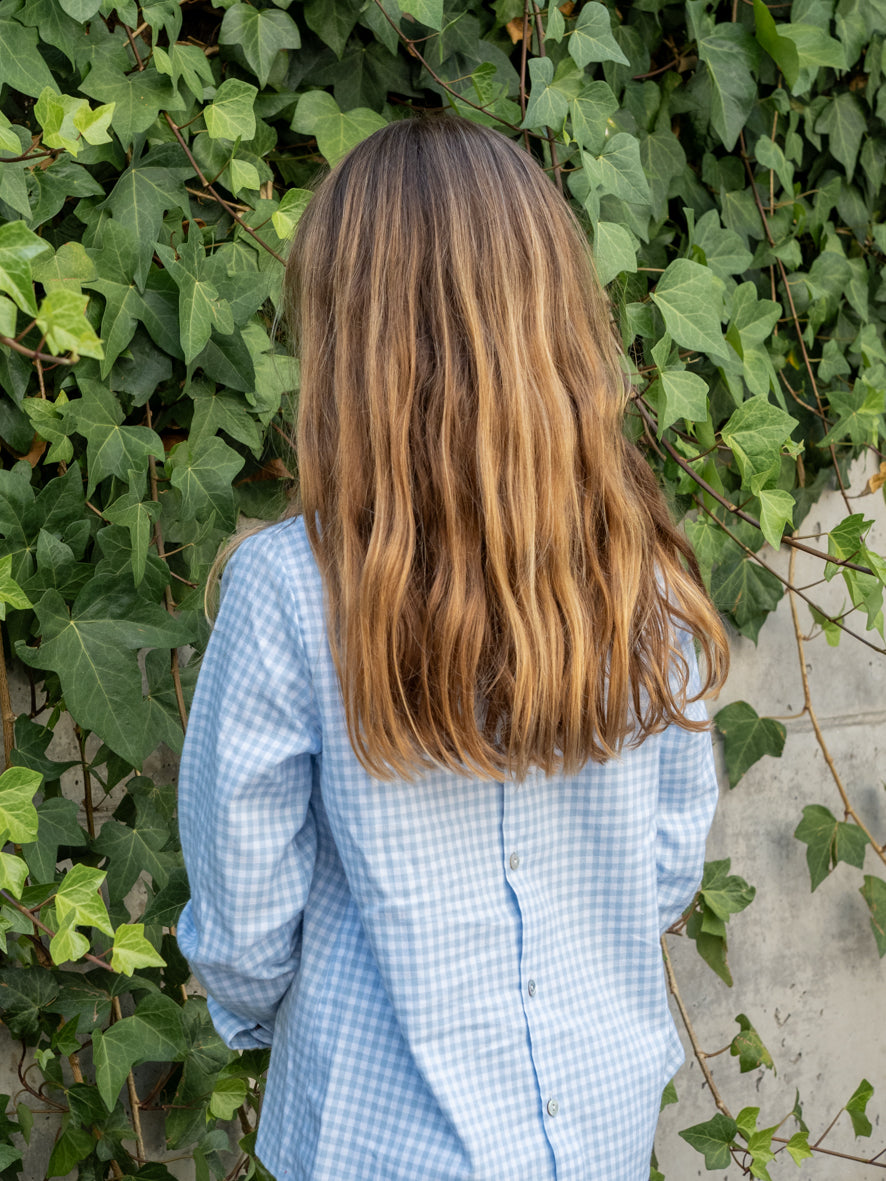 Blusa cuadros azul