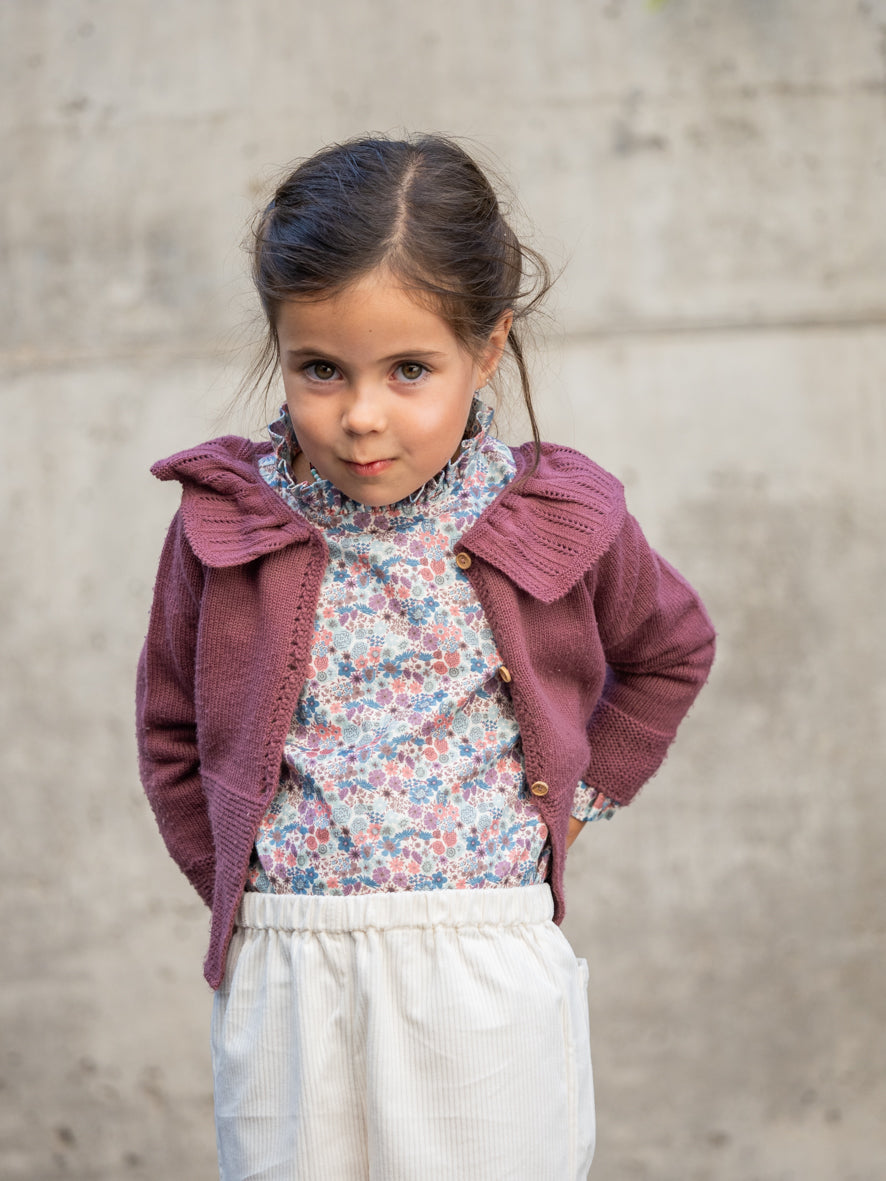 CHAQUETA NIÑA BERENJENA - Lolilota