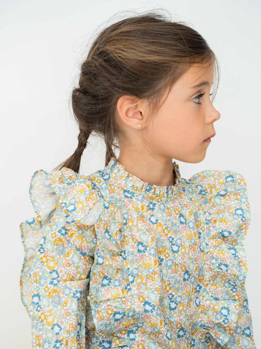 Blusa flores amarillo