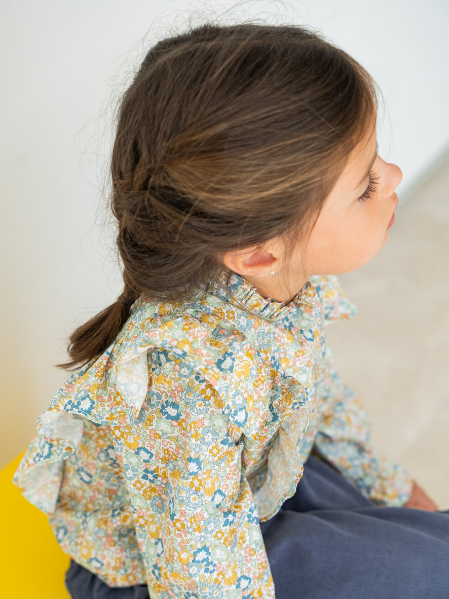 Blusa flores amarillo