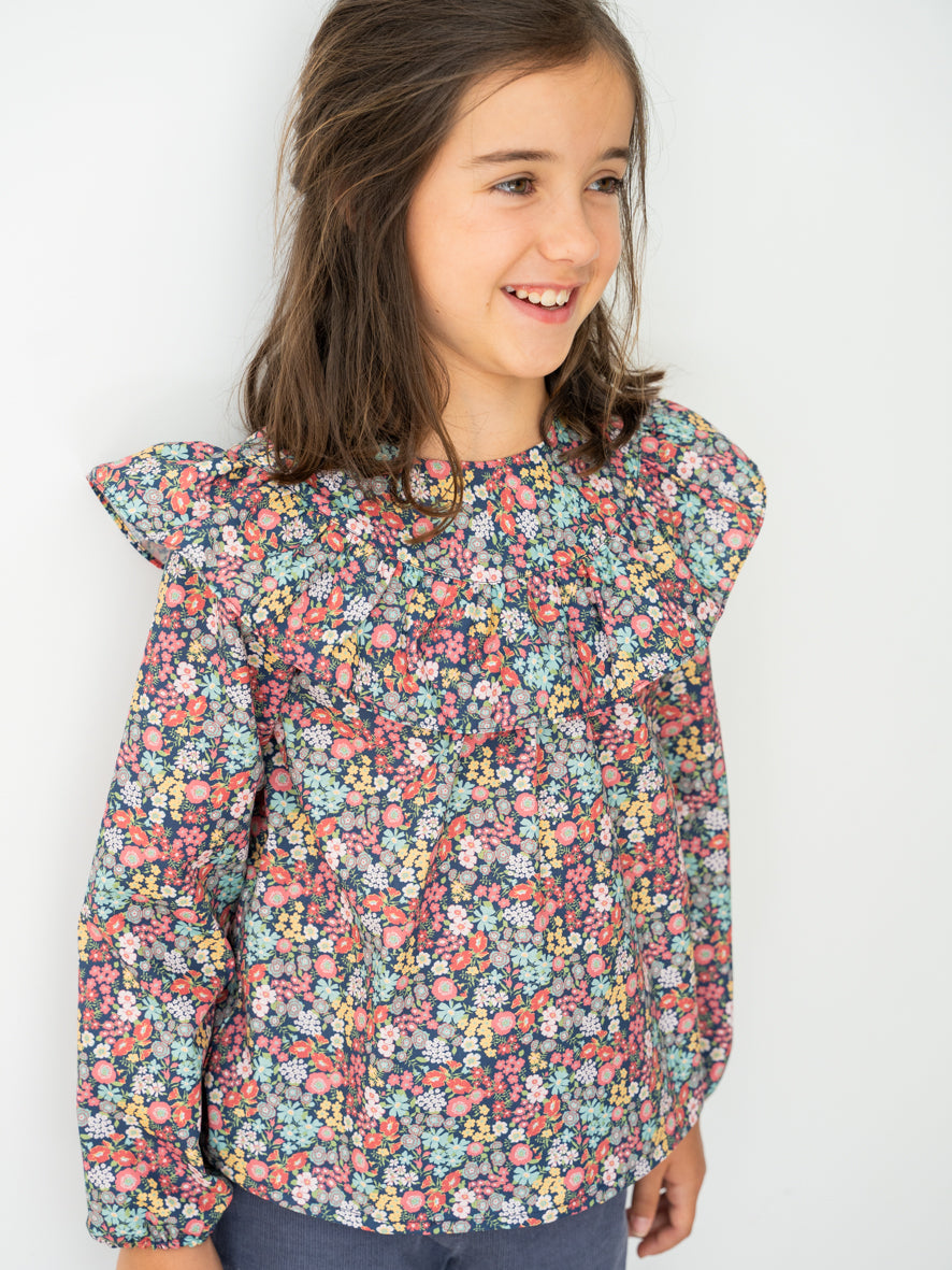 Blusa flores volante