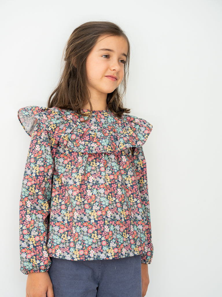 Blusa flores volante