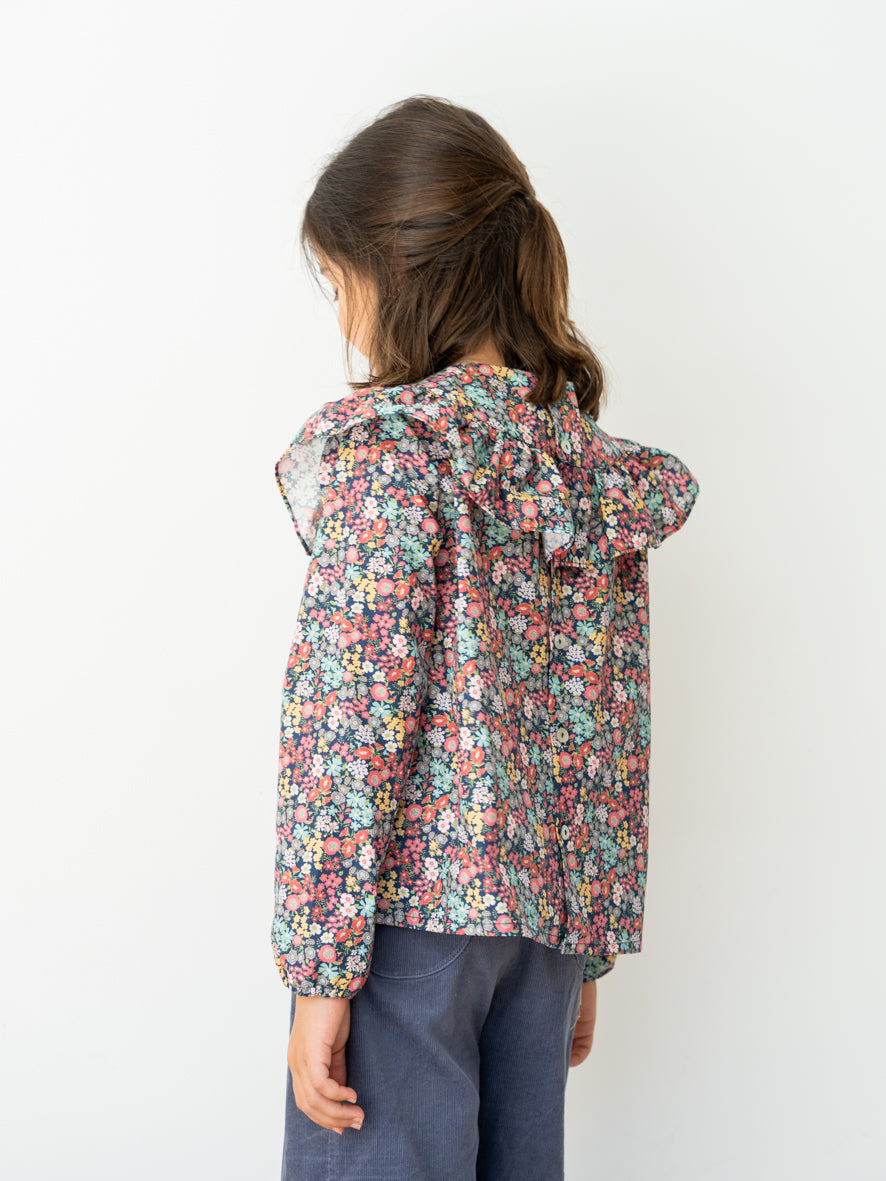 Blusa flores volante