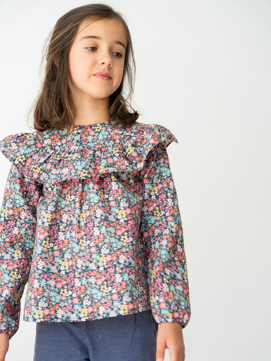 Blusa flores volante