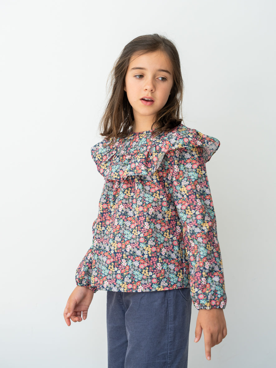 Blusa flores volante