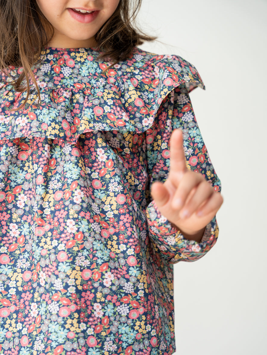 Blusa flores volante