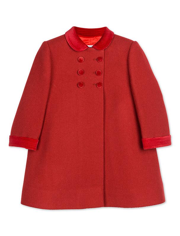Abrigo inglés rojo niña Princesa Charlotte Minis Baby&Kids