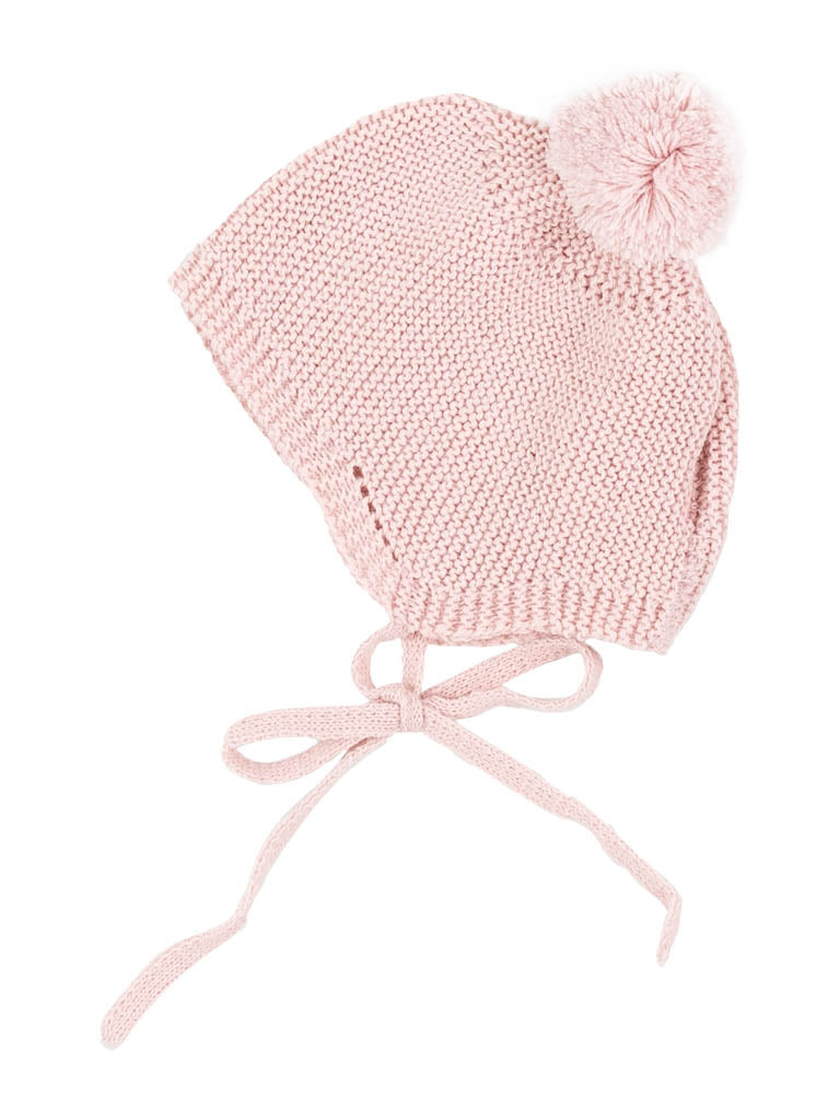Gorrito bebé rosa nude