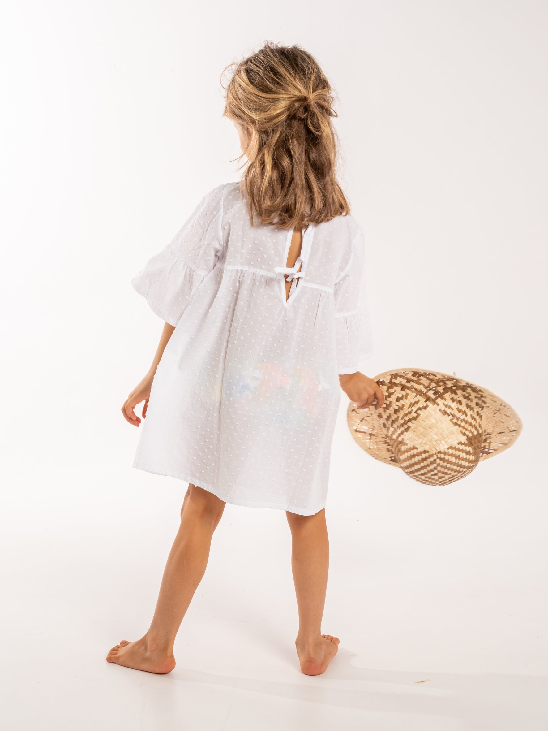 White plumeti kaftan