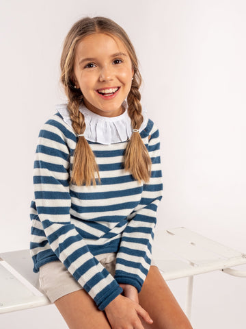 Camiseta rayas marinera roja y blanca para niña - Minis moda niños online –  Minis Baby&Kids