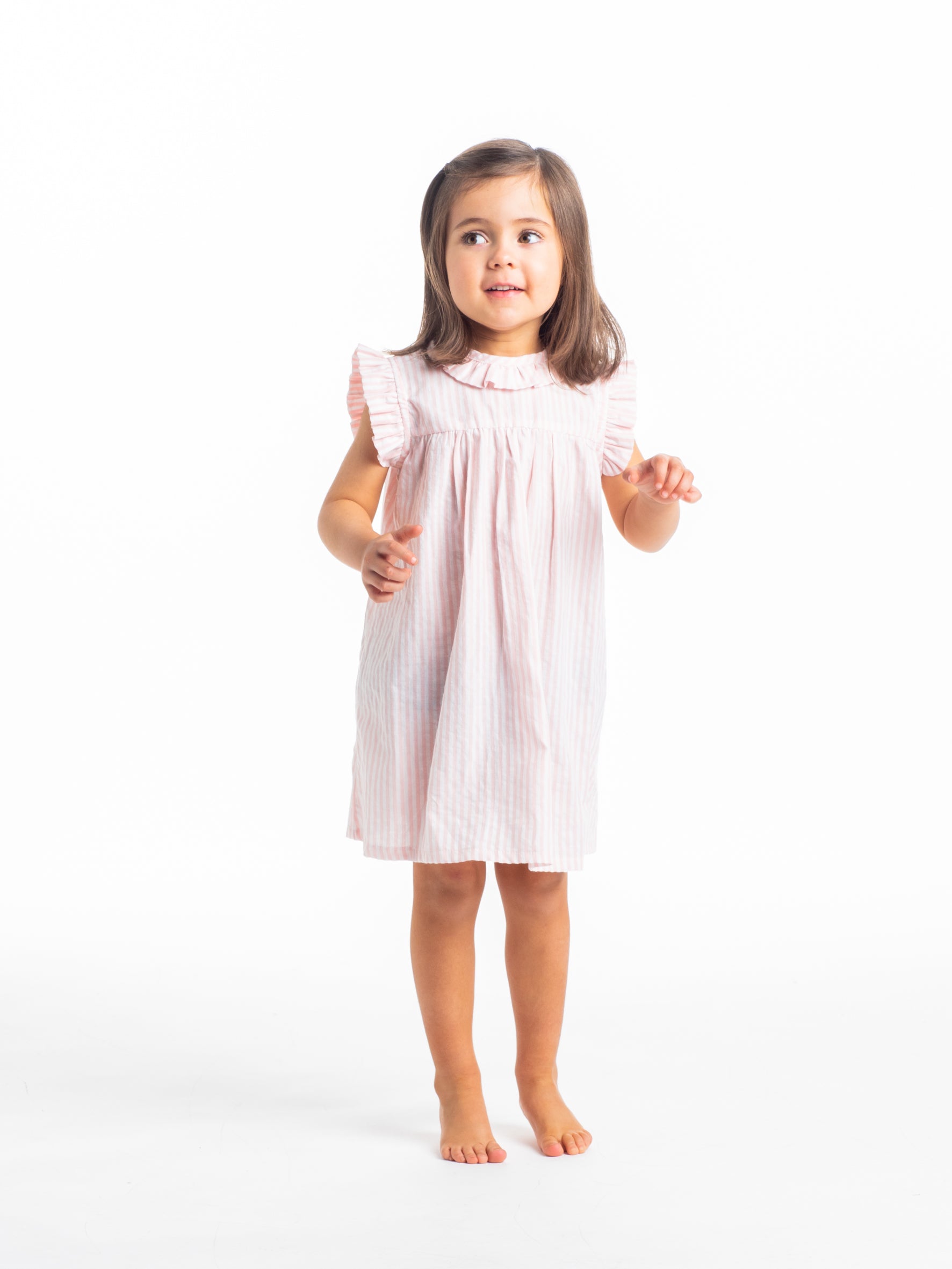 Pink striped nightgown