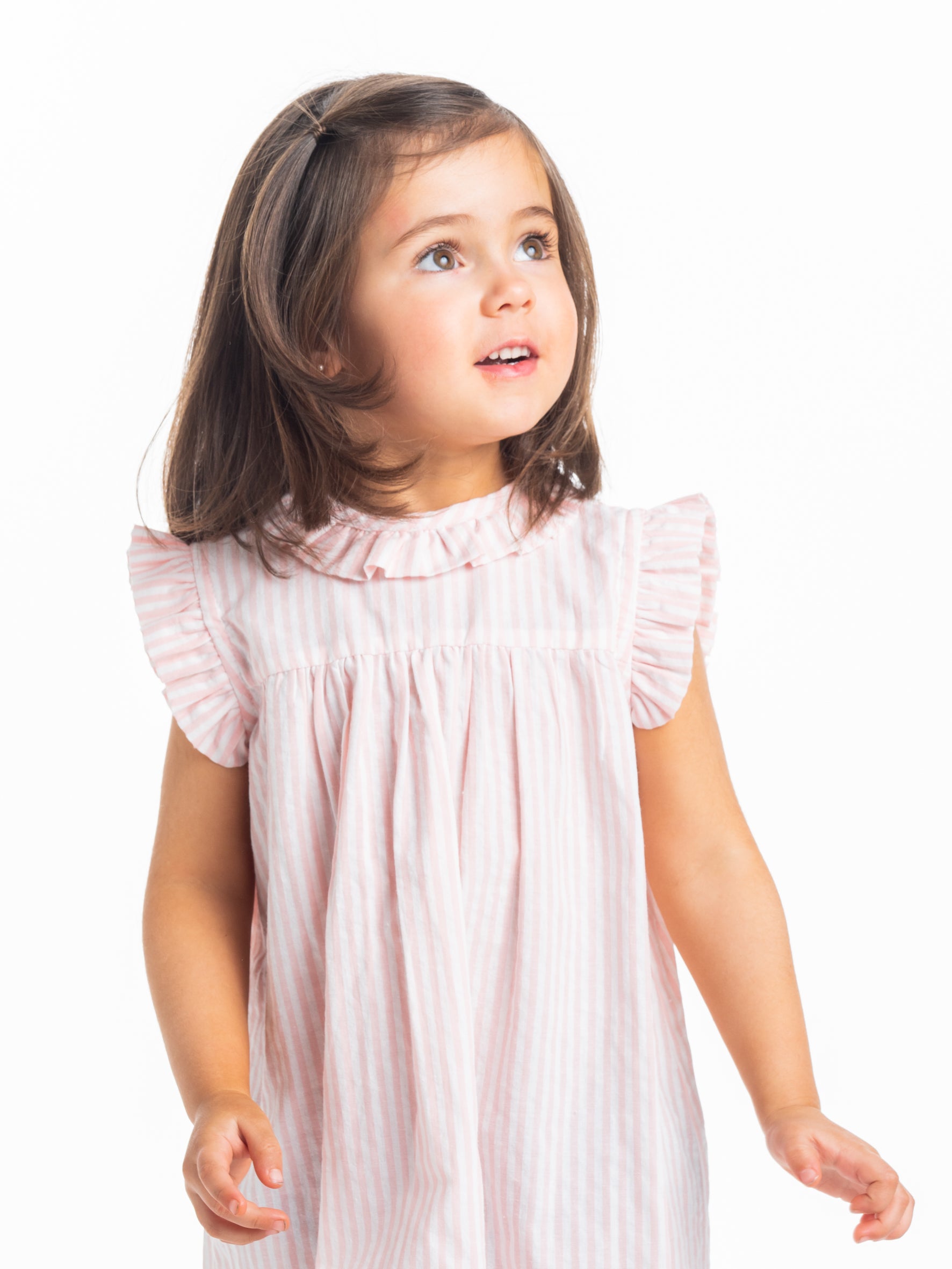 Pink striped nightgown