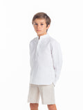 Camisa mao lino blanco